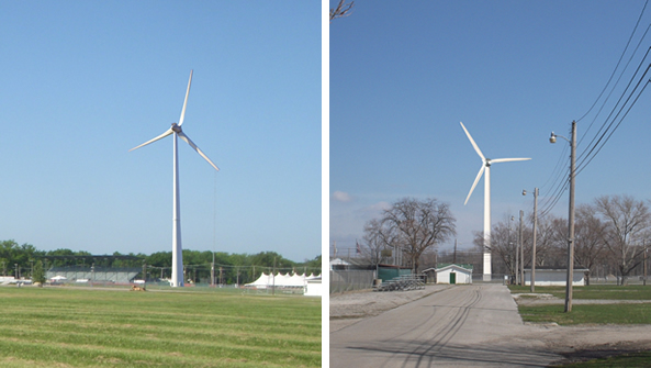 Proposed Turbine as viewed from Bagley Rd Entance to the Fairgrounds